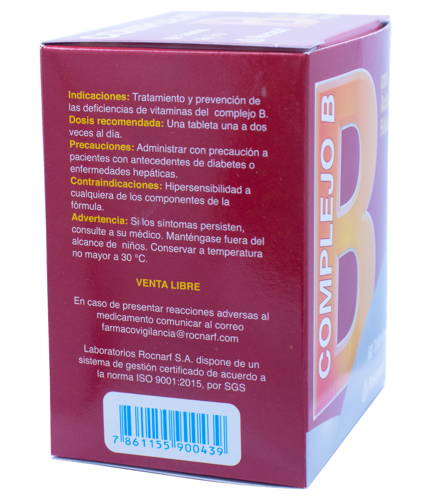 COMPLEJO B TABx5/1/4/10/25MG/5MCGx60ROCGE