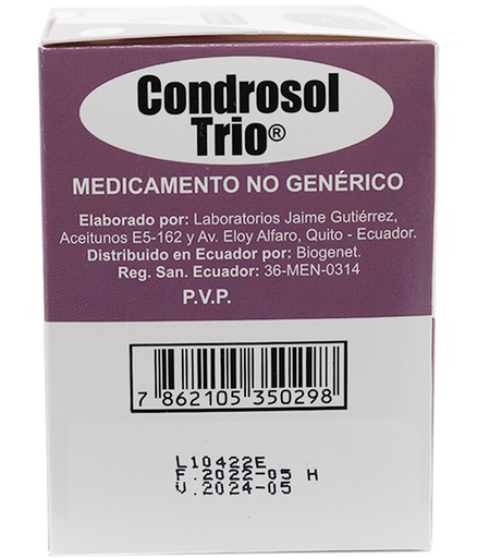 CONDROSOL-TRIO POLVO SOLUCION ORAL 1500/1200MG