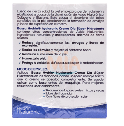 CREMA BASSA HYDRIN HYALURONIC DIAx50GR