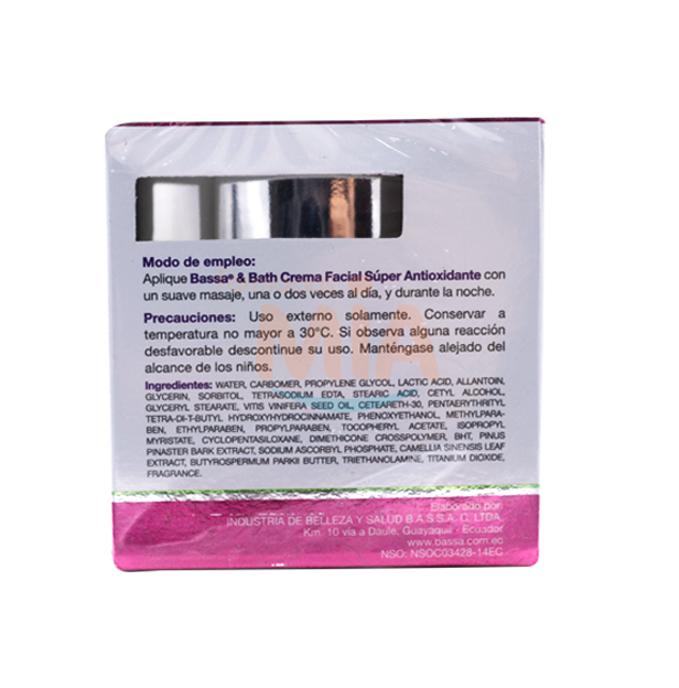 CREMA BASSA&BATH ANTIOXIDANTE UVA FACx100GR