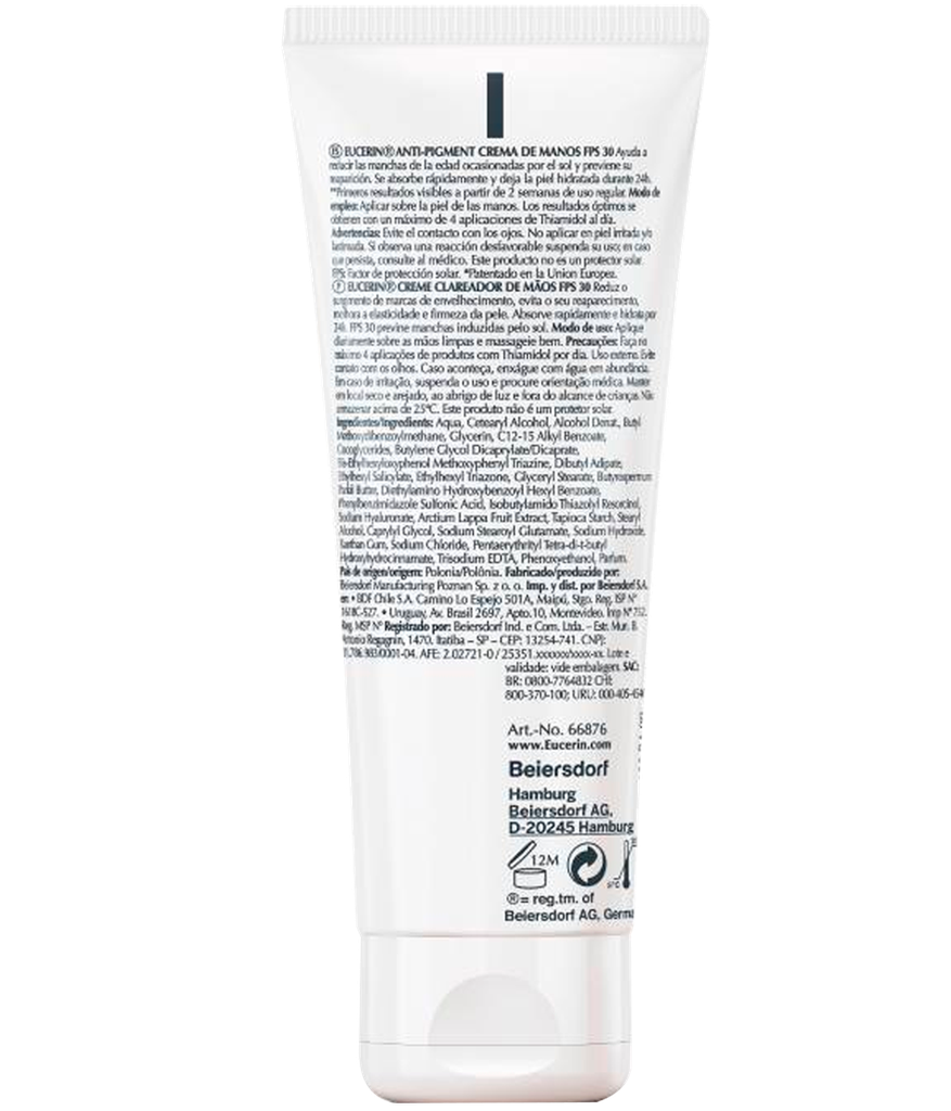 CREMA EUCERIN ANTI-PIGMENT FPS30 MANOSx75ML