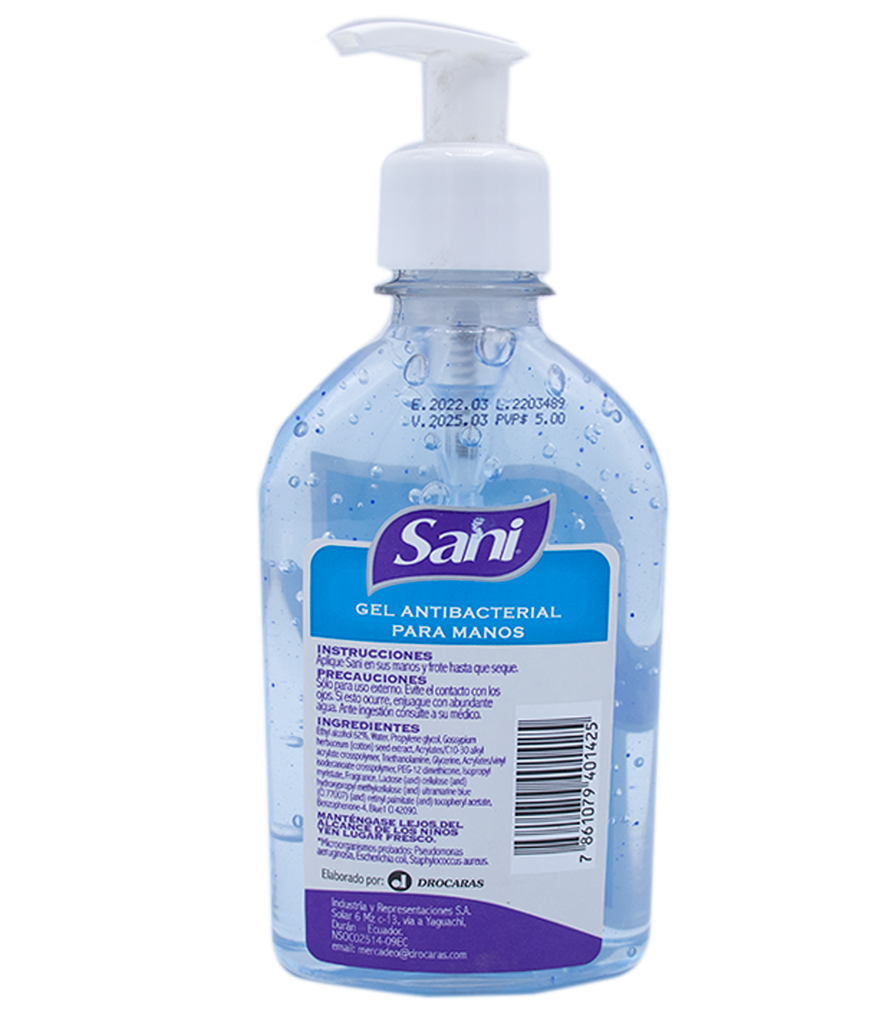 DESINFEC SANI ALGODON P-MANOSx250ML
