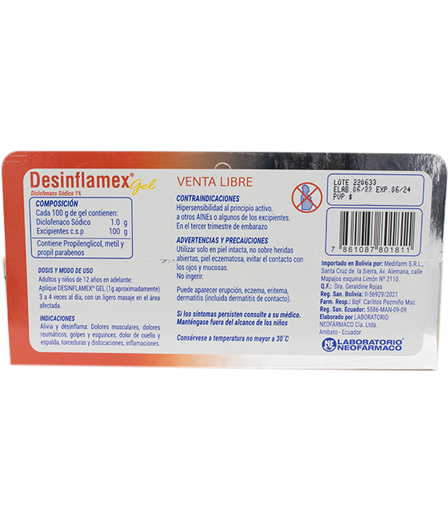 DESINFLAMEX GELx1%x50GR