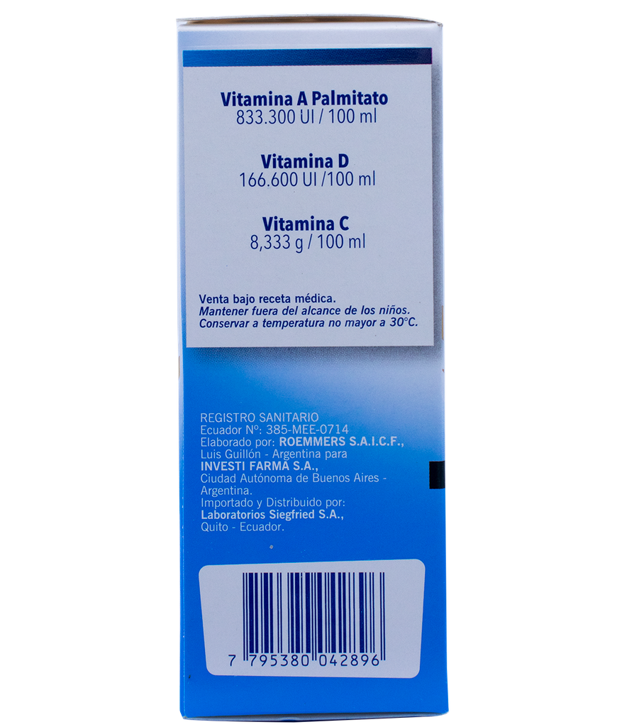TRIVISOL SOL-ORALx833.300/166.600UI/8300MGx20ML