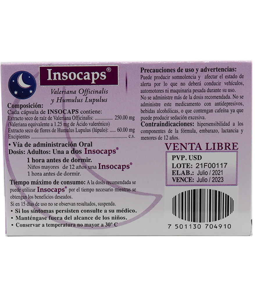 INSOCAPS CAP-LIQx250/60MGx30