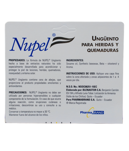 UNGUENTO NUPEL HERID-QUEMADx30GR 