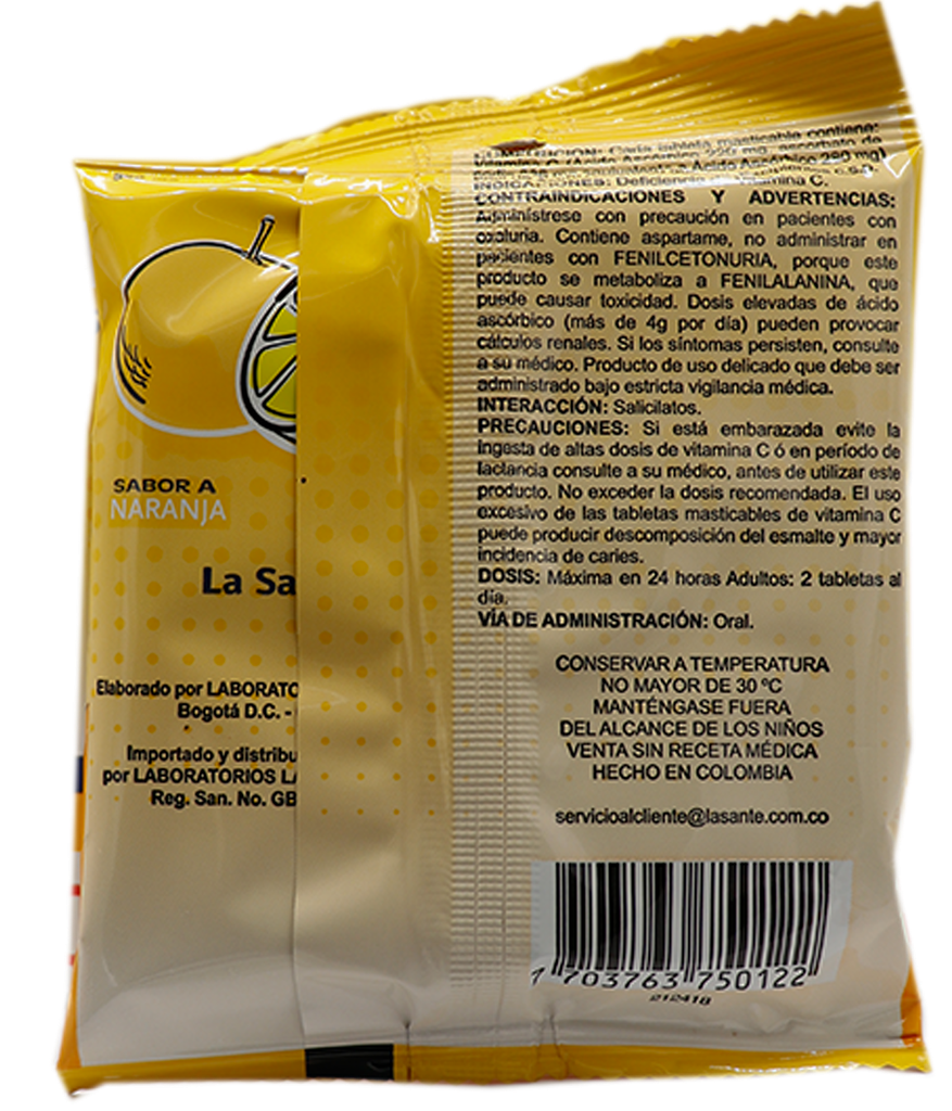 VITAMINA-C NAR TAB-MASTx500MGx12LSTE