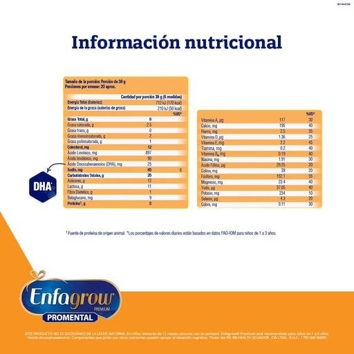 LECHE ENFAGROW PROMENTAL ETAPA 3 LATA 800GR