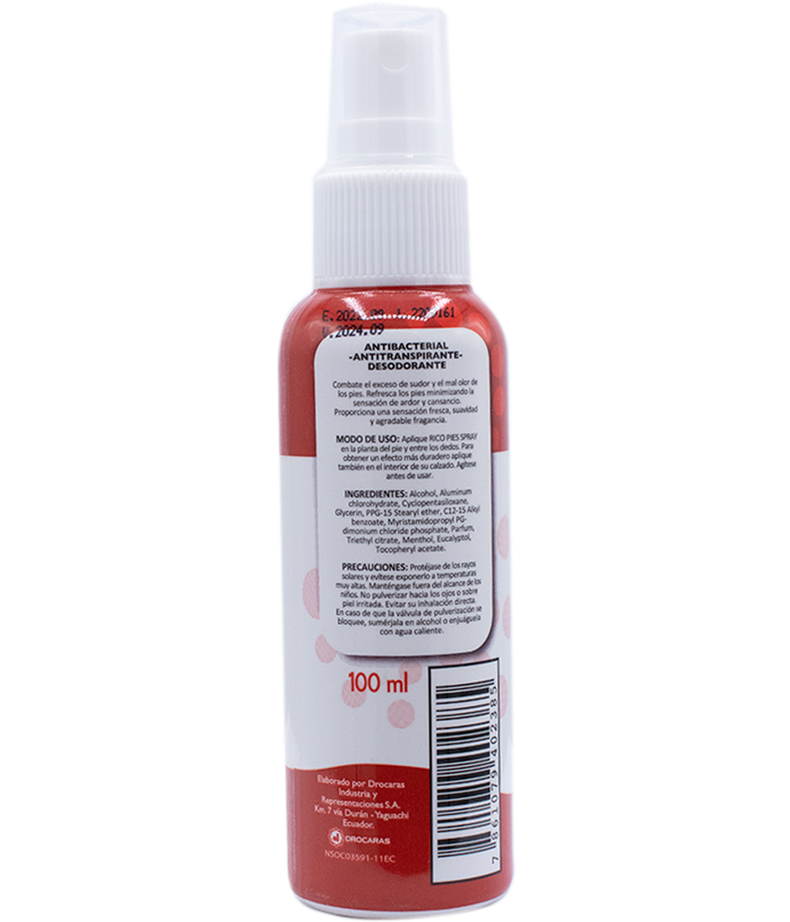DESOD RICO PIES FRESH WAVE SPRAYx100ML
