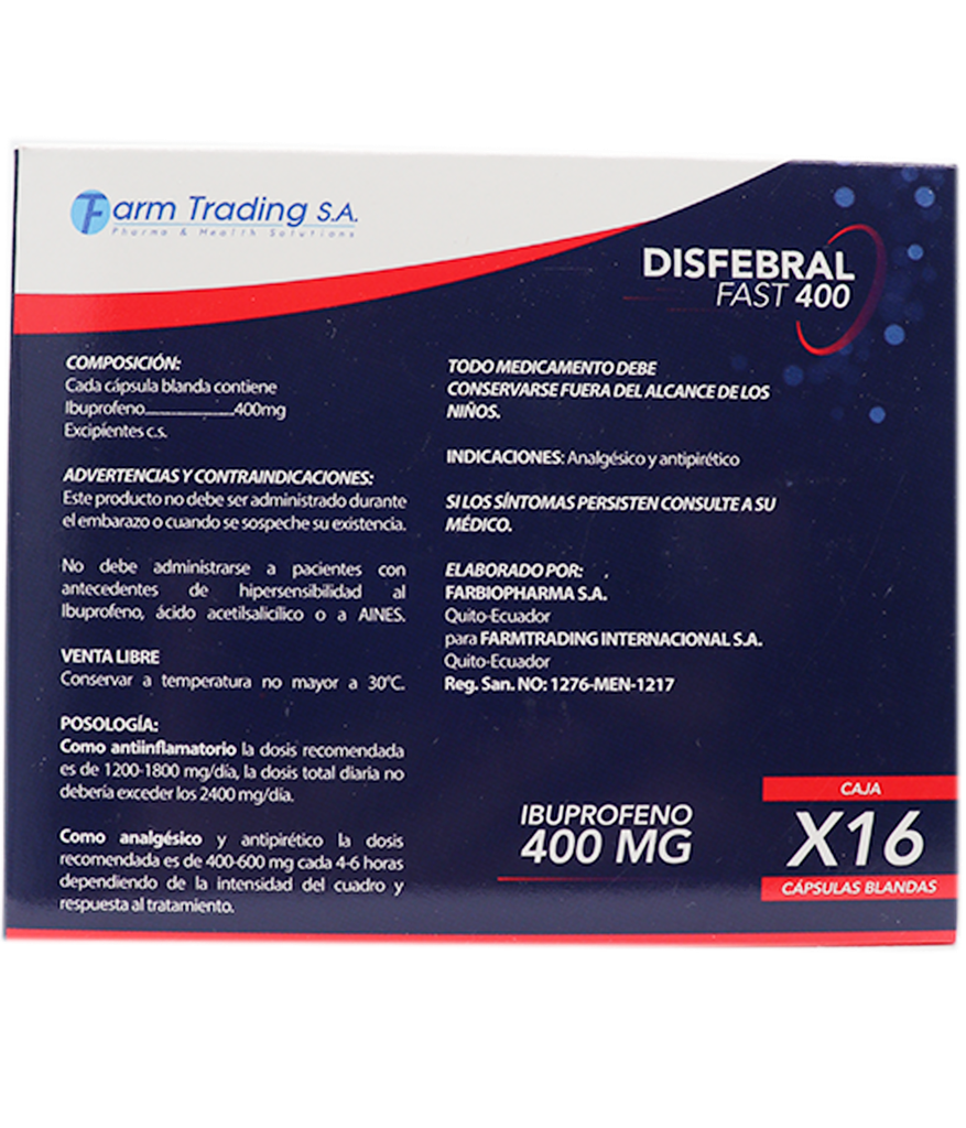 DISFEBRAL FAST CAP-BLANx400MGx16
