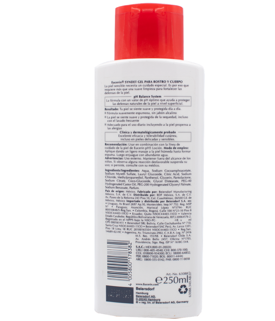 GEL EUCERIN PH5 SYNDETx250ML