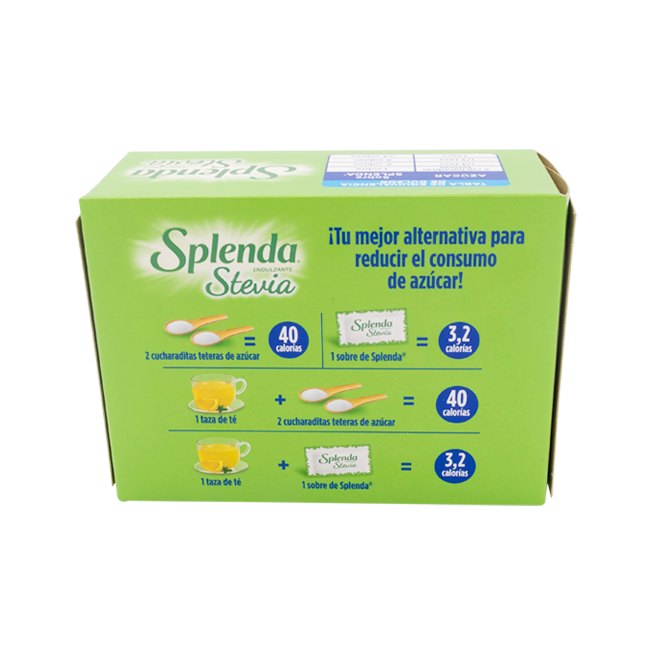 ENDULZ SPLENDA STEVIA SOBx0.8GRx50