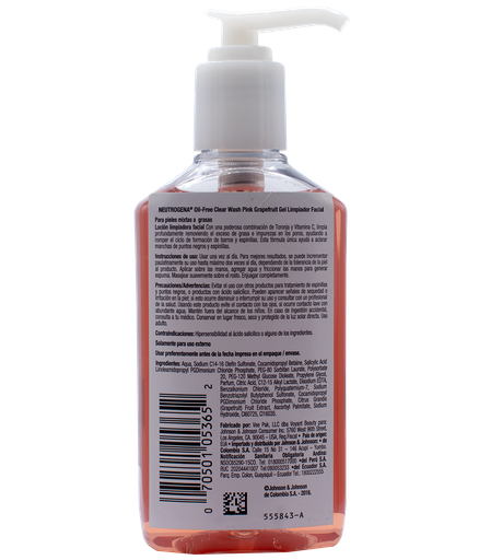GEL NEUTROGENA PINK-GRAPEF LIMPIADOR FACx177ML 