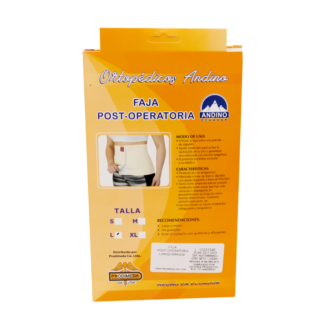 FAJA ABDOM ANDINO POST-OPERATORIA L