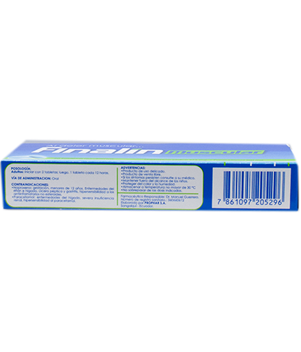 FINALIN MUSCULAR TABLETA RECUBIERTA 300/275MG