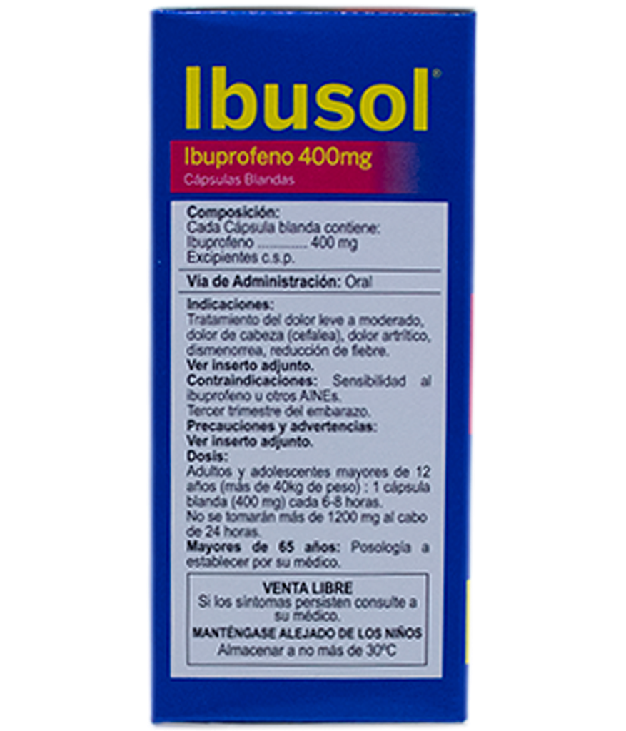 IBUSOL CAP-BLANx400MGx100