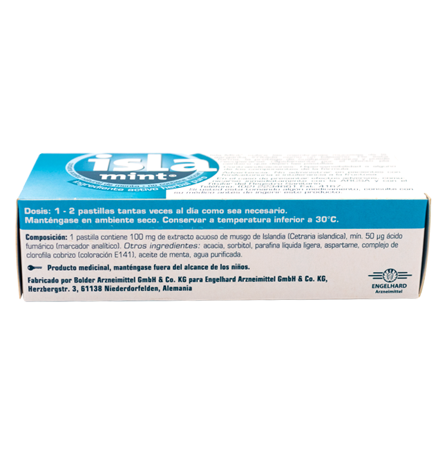 ISLA MINT PASTx100MG/50MCGx50