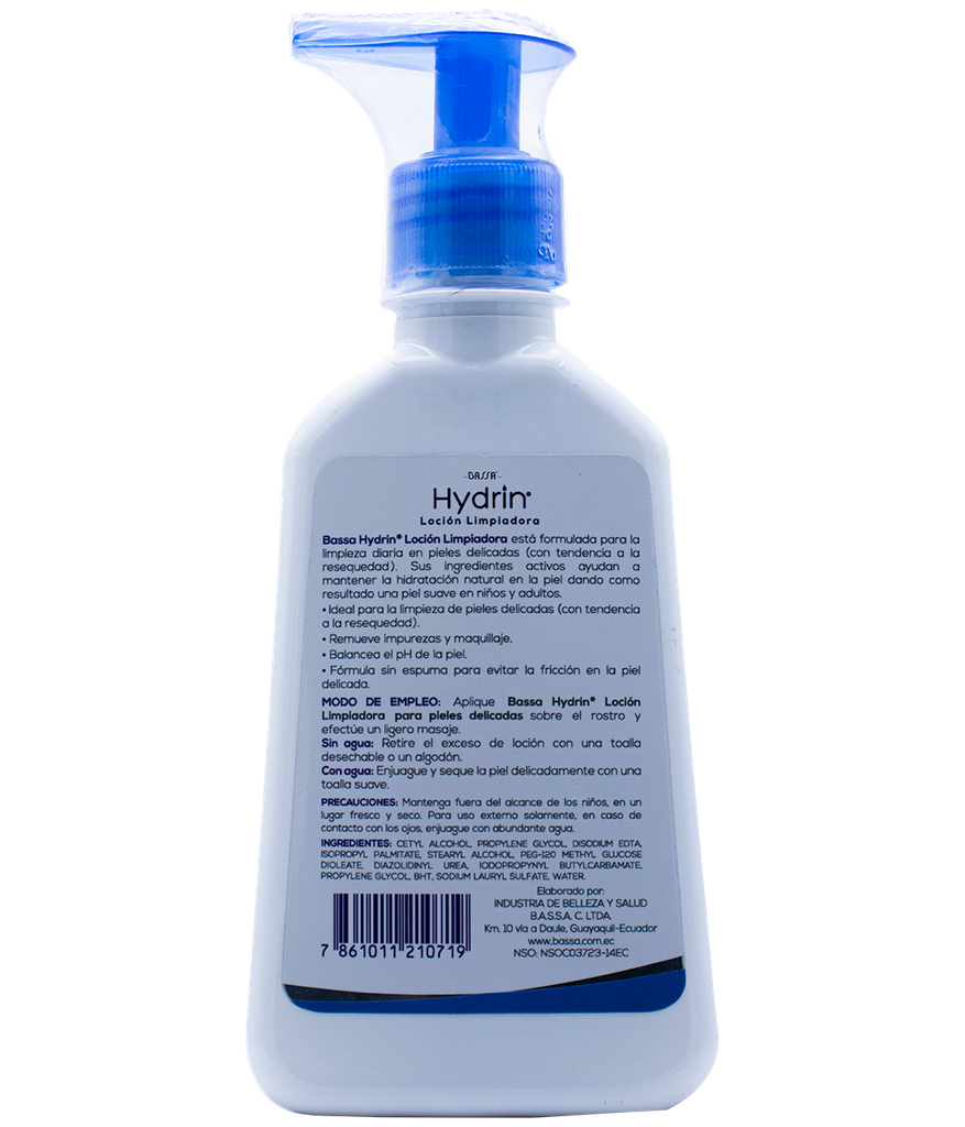 LOCION BASSA HYDRIN LIMPIADORA CORP-FACx300ML