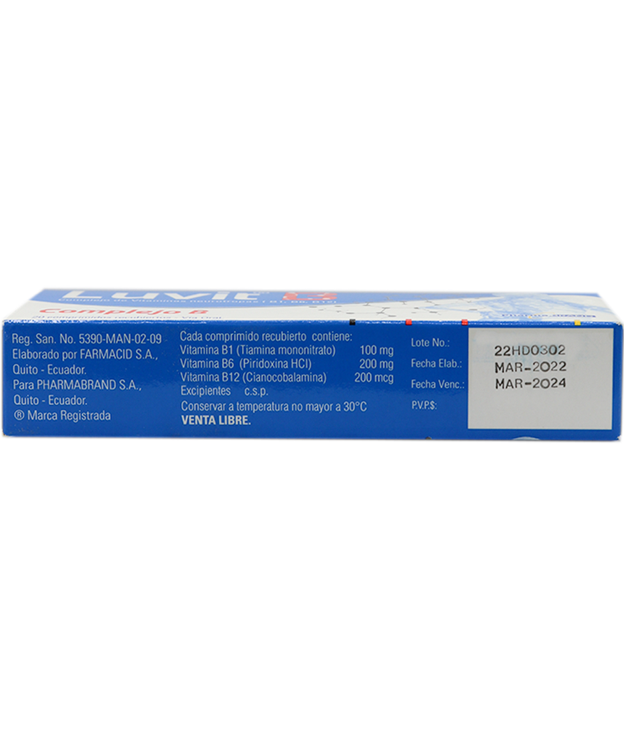 LUVIT B COM-RECx100/200MG/200MCGx20