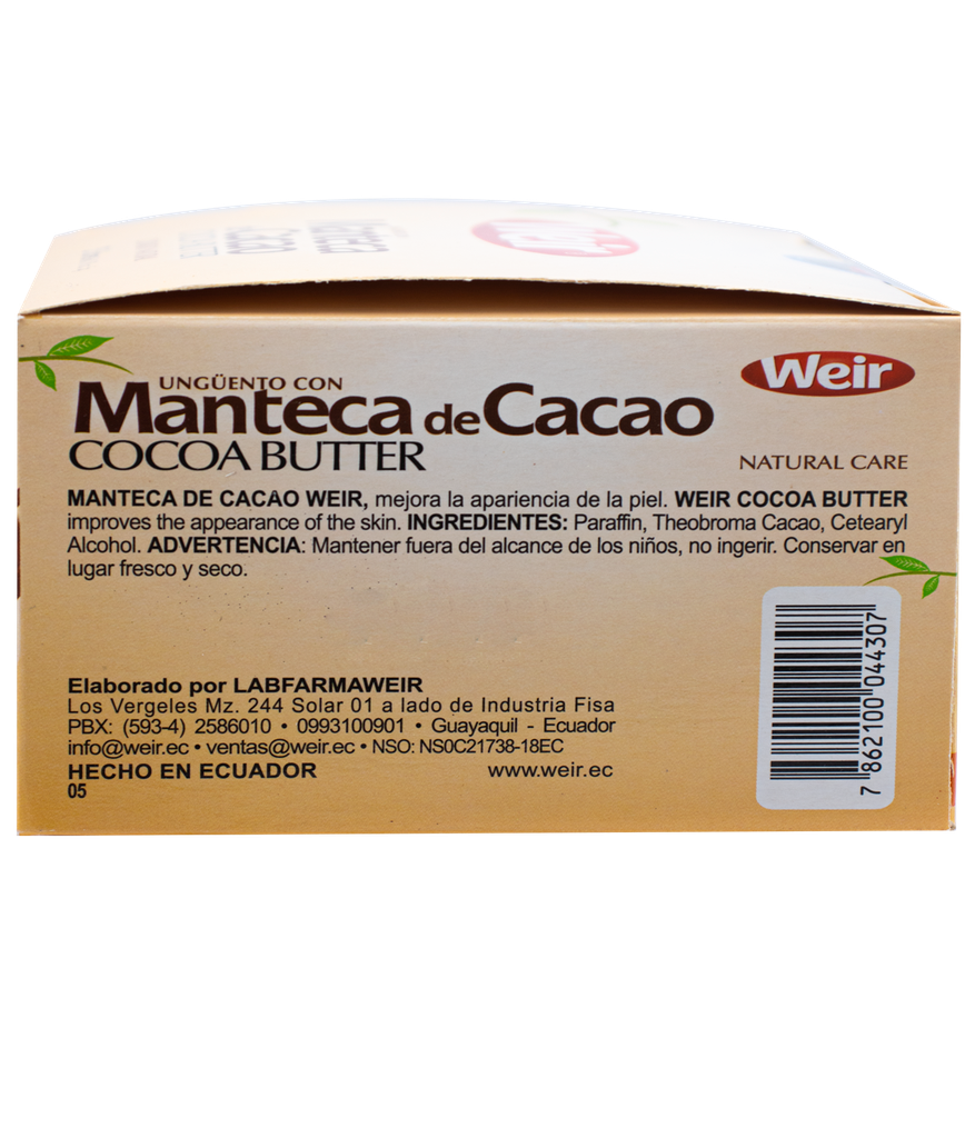 MANTECA CACAO WEIR SOBx5GRx25