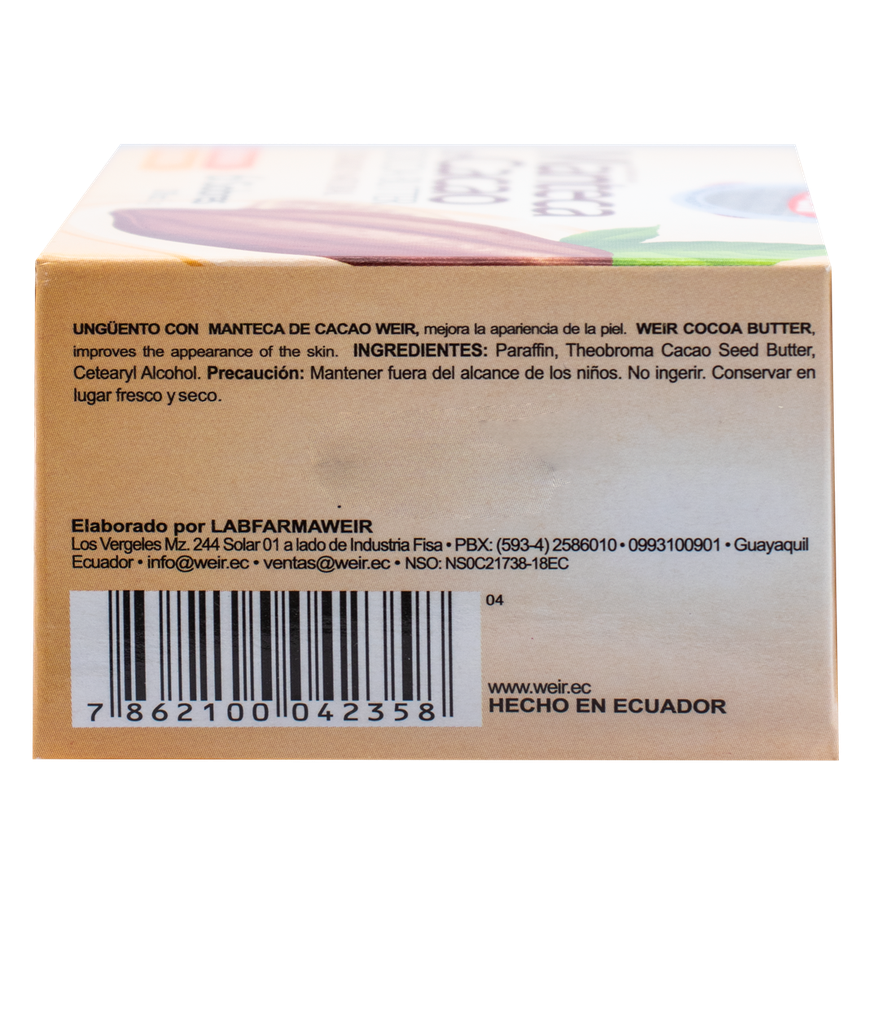 MANTECA CACAO WEIR SOBx5GRx6
