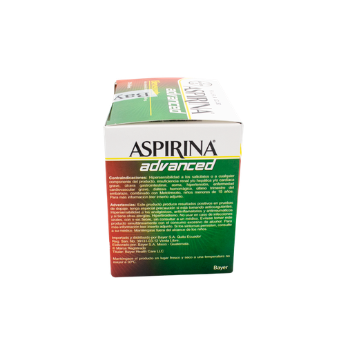 ASPIRINA ADVANCE POLVO SOLUCION ORAL 500/1400/1000/65MG