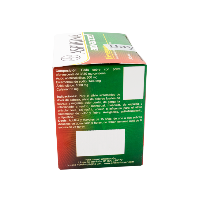 ASPIRINA ADV POL-EFE-SOL-ORALx500/1400/1000/65MGx20