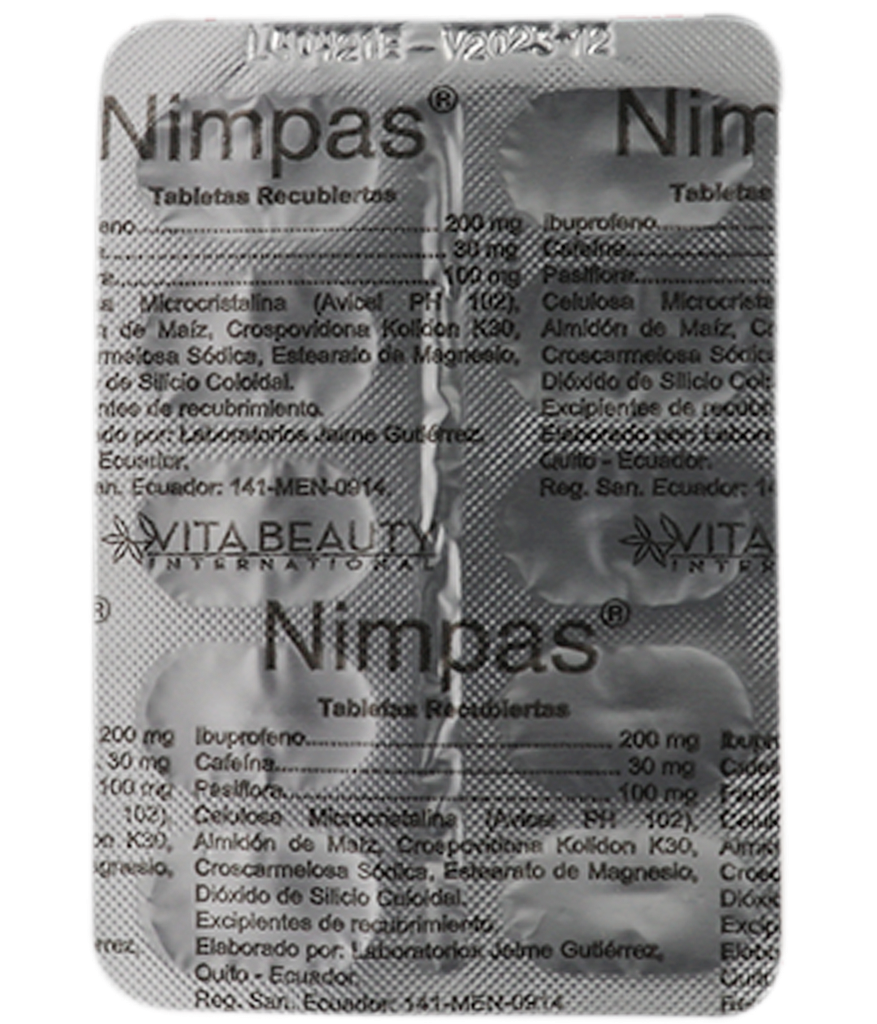 NIMPAS TAB-RECx200/30/100MGx20