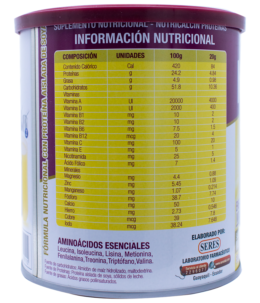 NUTRICALCIN VAINILLA POL-SOL-ORALx400GR