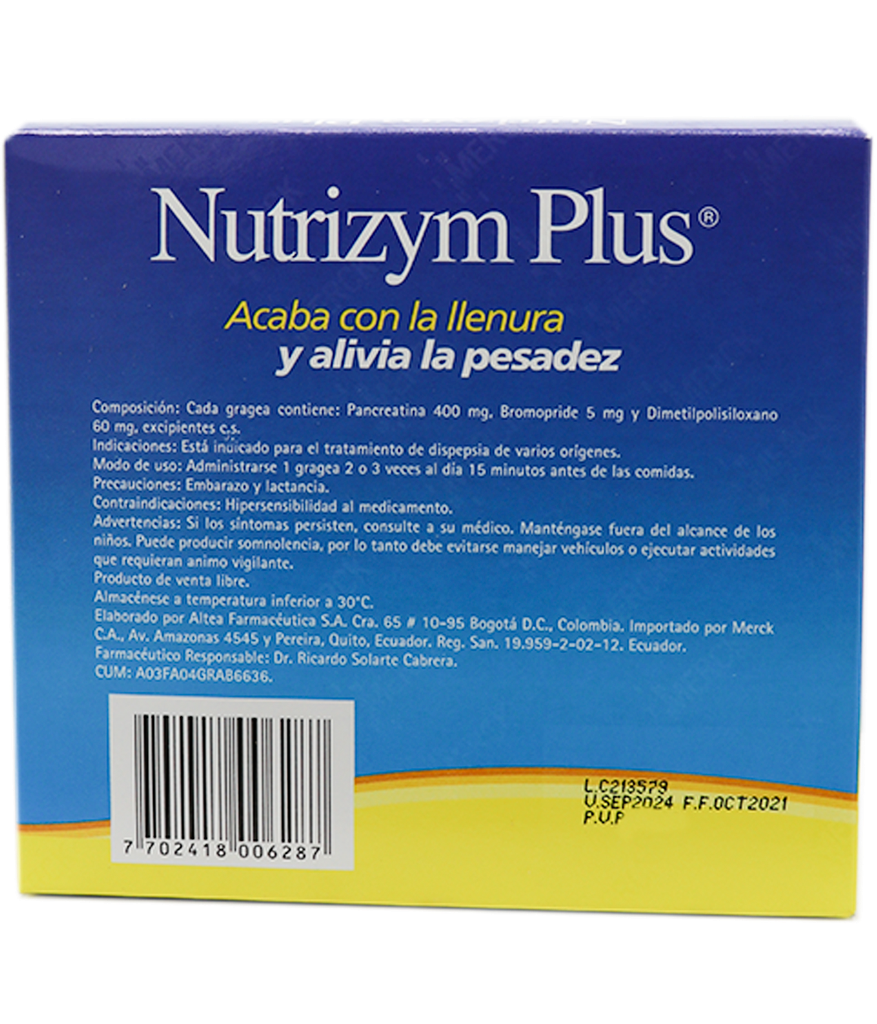 NUTRIZYM PLUS GRAx400/5/60MGx20