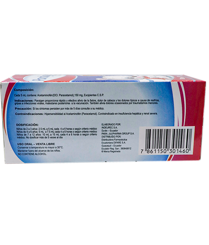 PARALGEN JBEx150MG/5MLx120ML