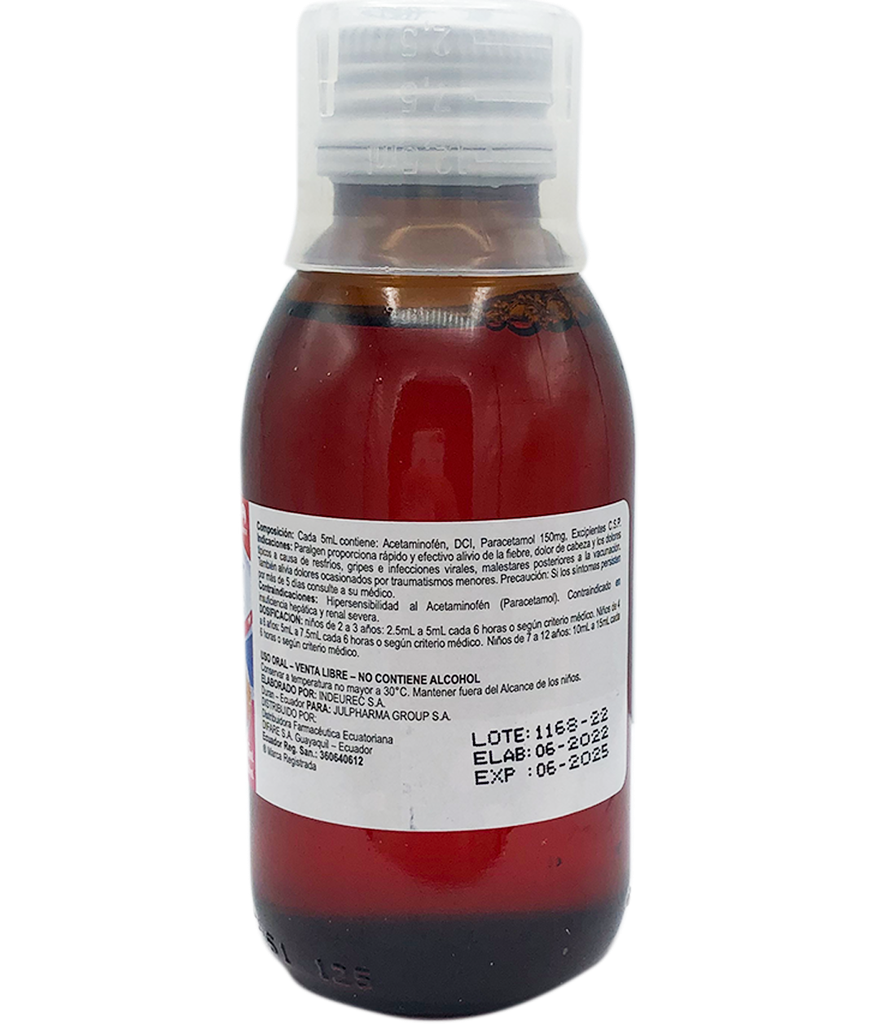 PARALGEN JBEx150MG/5MLx120ML