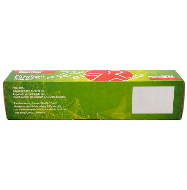 PIROXICAM GELx500MGx1LGENF