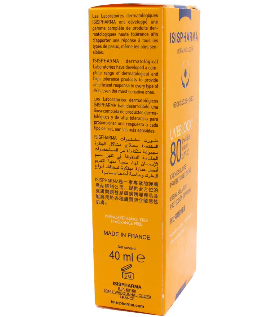 PROT-SOLAR UVEBLOCK SPF80 INVISIBLE-CREMAx40ML