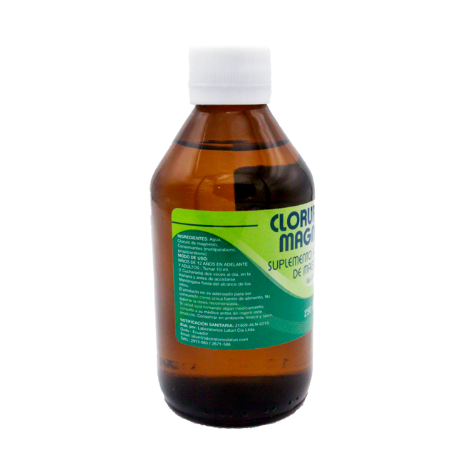 CLORURO MAGNESIO SOL-ORALx165MG/5MLx250MLLATU