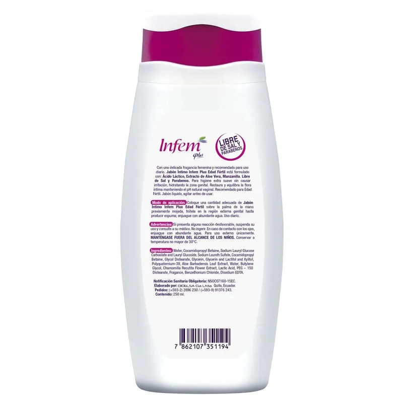 JABON-INT INFEM PLUS EDAD FERTILx250ML PACK2x1