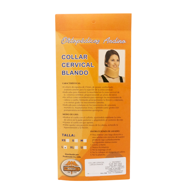 COLLAR CERVICAL ANDINO BLANDO T-L
