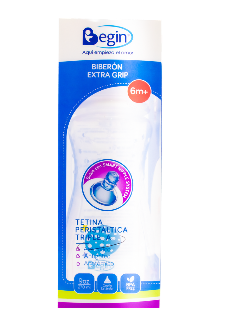 BIBERON BEGIN EXTRA GRIP B/ES S-AGAR 6+Mx9ONZ