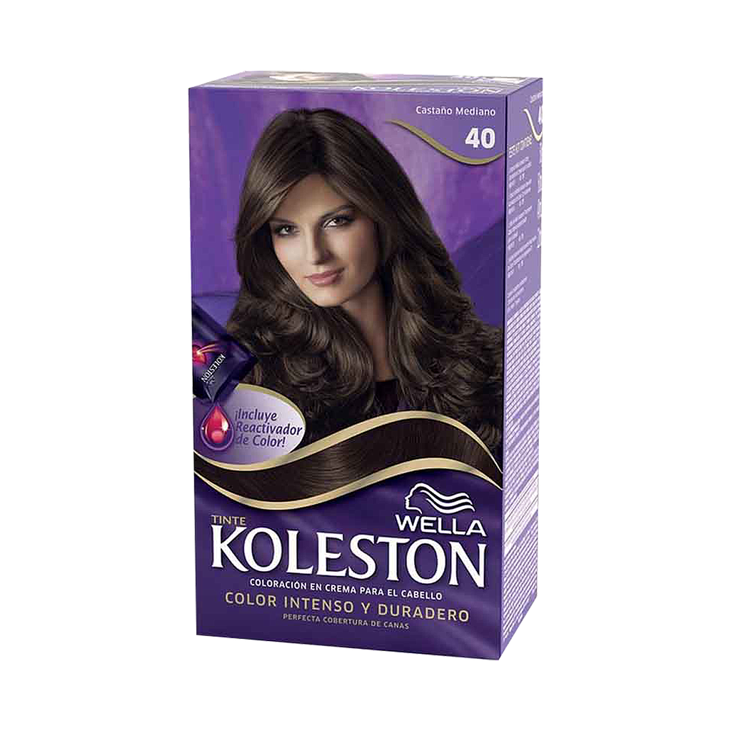 TINTE KOLESTON CREMA#40 CASTAÑO MEDIANO KIT