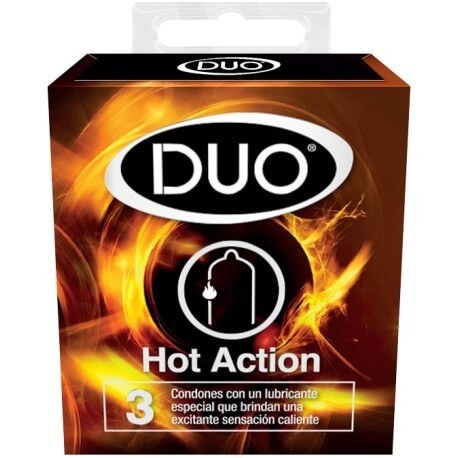 PRESERVATIVO DUO HOT ACTION CAJAx3