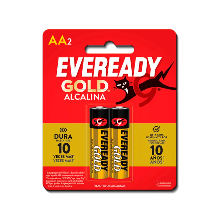 PILA EVEREADY ALCALINA GOLD AA2