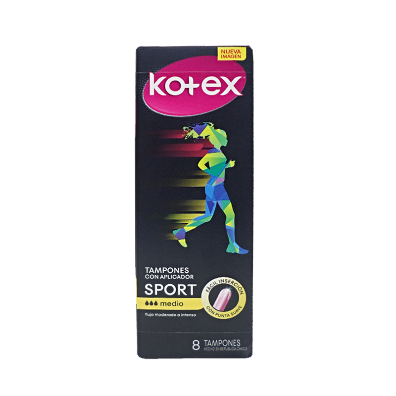 TAMPONES KOTEX SPORT C-APLIC MEDIOx8