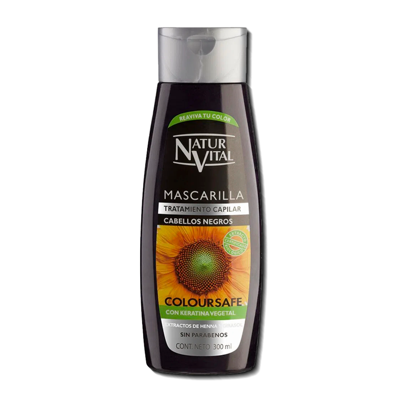 TRATAM NATUR-VITAL COLOURSAFE CABELLOS NEGROSx300ML