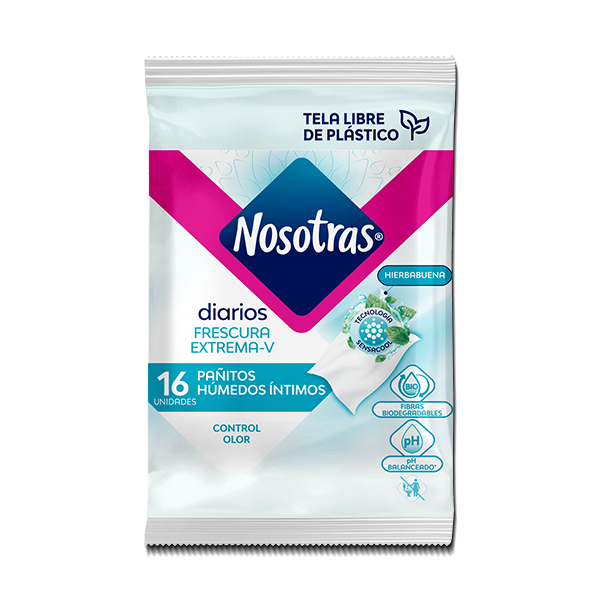 PAÑITOS NOSOTRAS INTIMA FRES-EXTREMA FLOWPACKx16