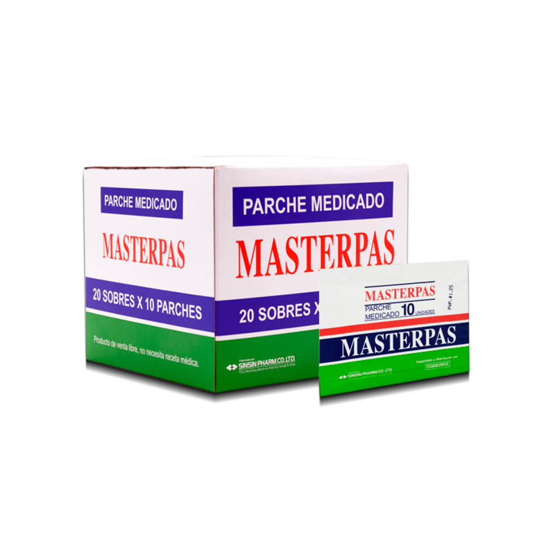 MASTERPAS PARCHE-TRANSDx36.3/29.9/15.6/0.7/1.2MGx20(10)