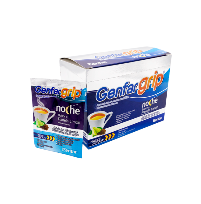 GENFARGRIP NOCHE POL-SOL-ORALx500/10/2MGx24