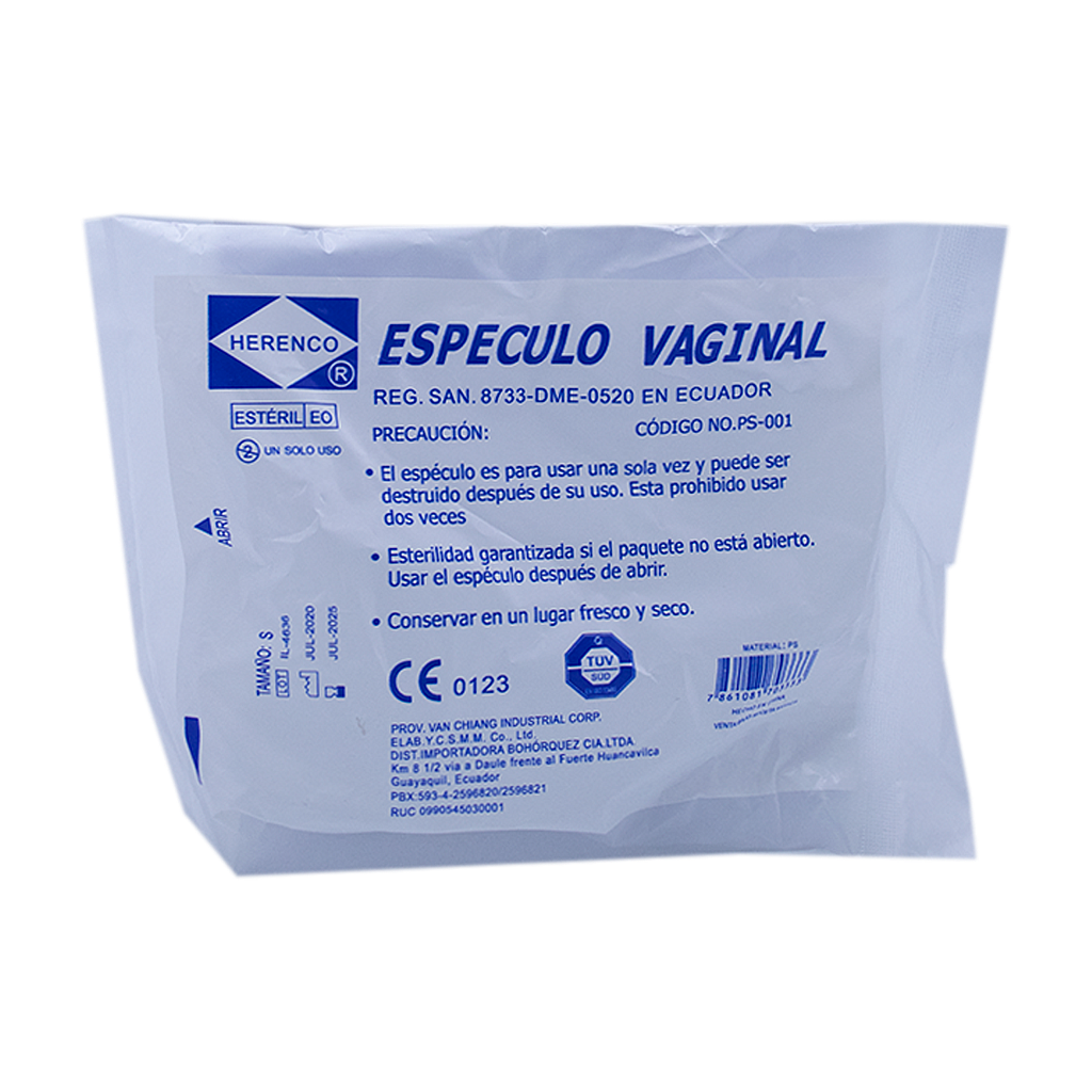 ESPECULO VAGINAL HERENCO DESCARTABLE SMALL