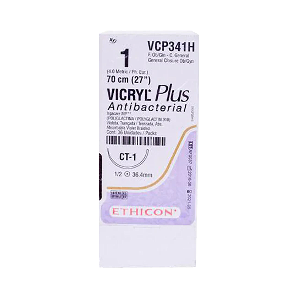 HILO ETHICON VICRYL PLUS ANTIB 1 70CM CT-1 VCP341