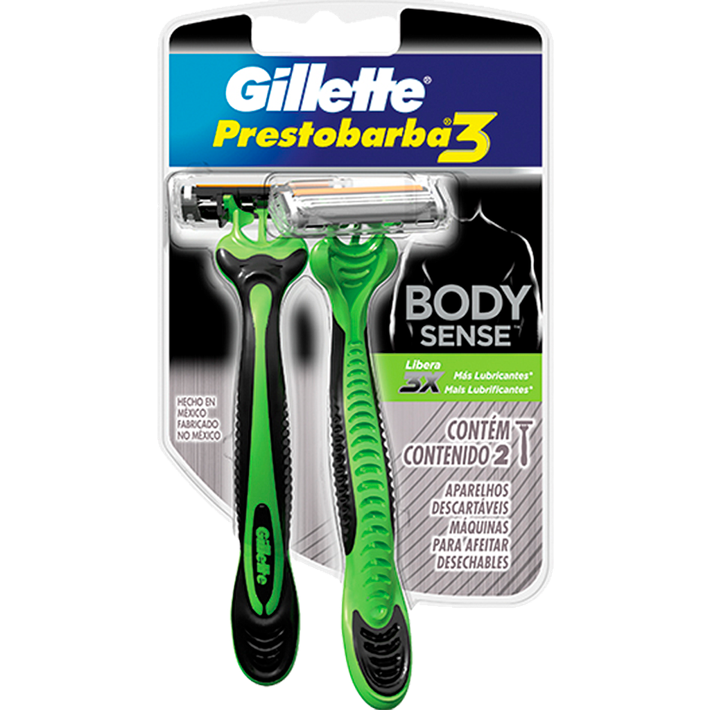 AFEIT GILLETTE PRESTOB-3 BODY SENSE BLISTx2