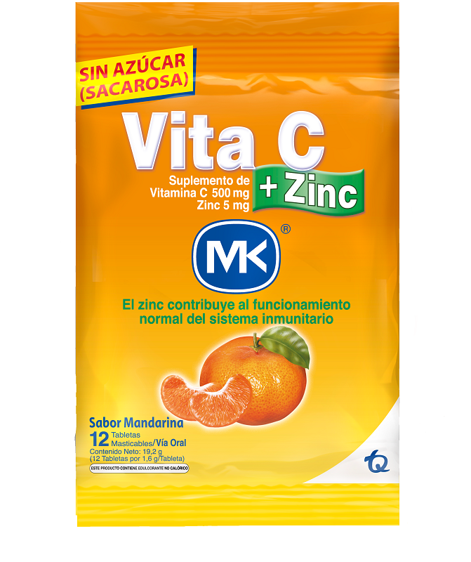 VITA-C+ZINC MAND TAB-MASTx500/5MGx12(12)